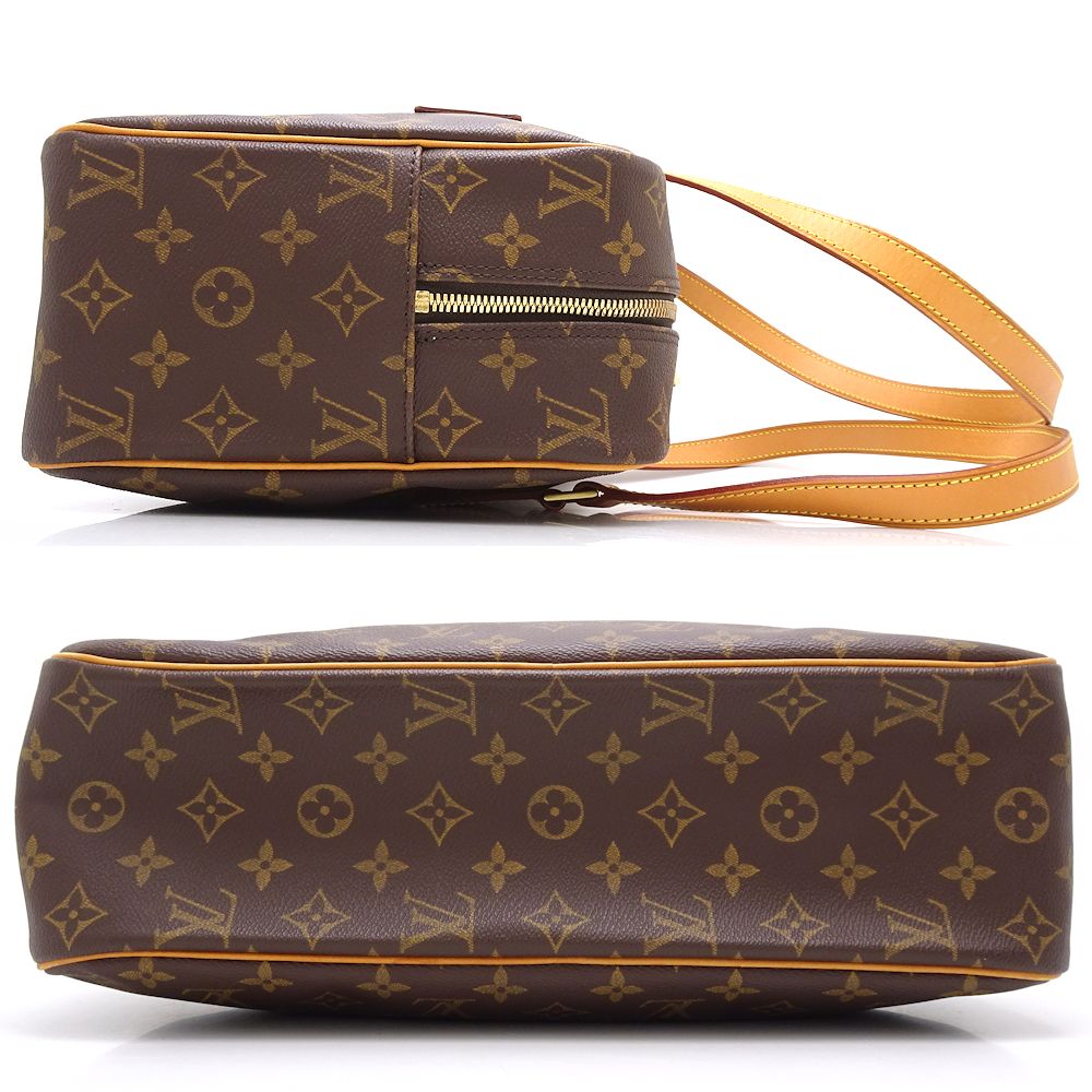Louis Vuitton Monogram Cite GM Shoulder Bag Brown