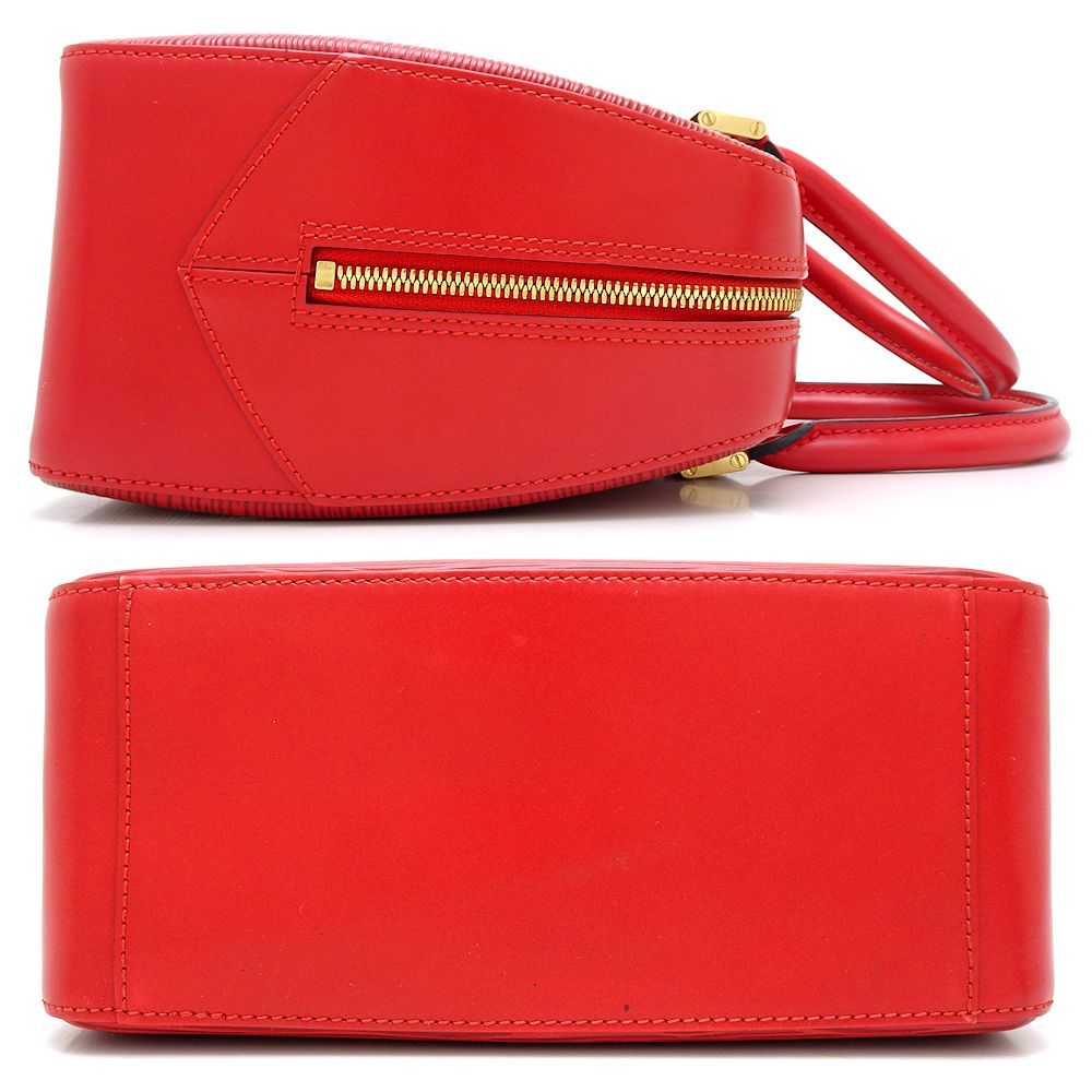 Louis Vuitton Epi Sablon Handbag Castilian Red