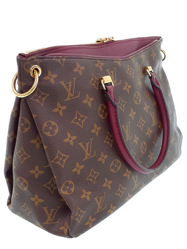 Louis Vuitton Monogram Pallas Handbag Purple Monogram Canvas Calf Leather