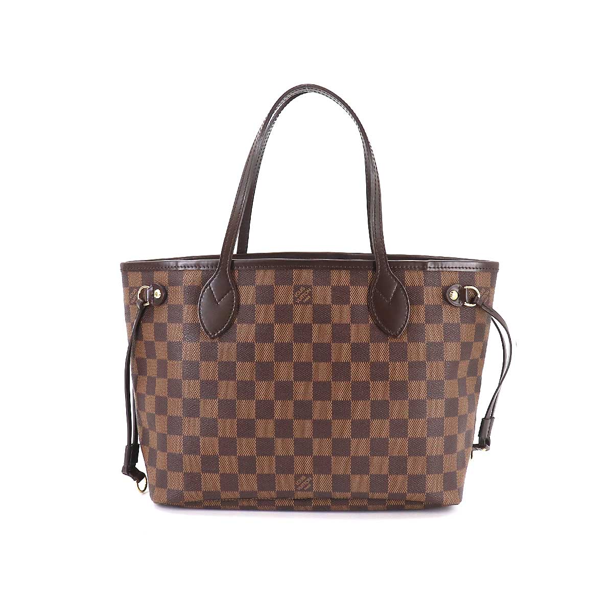 Louis Vuitton Damier Neverfull PM Tote Bag Ebene Brown