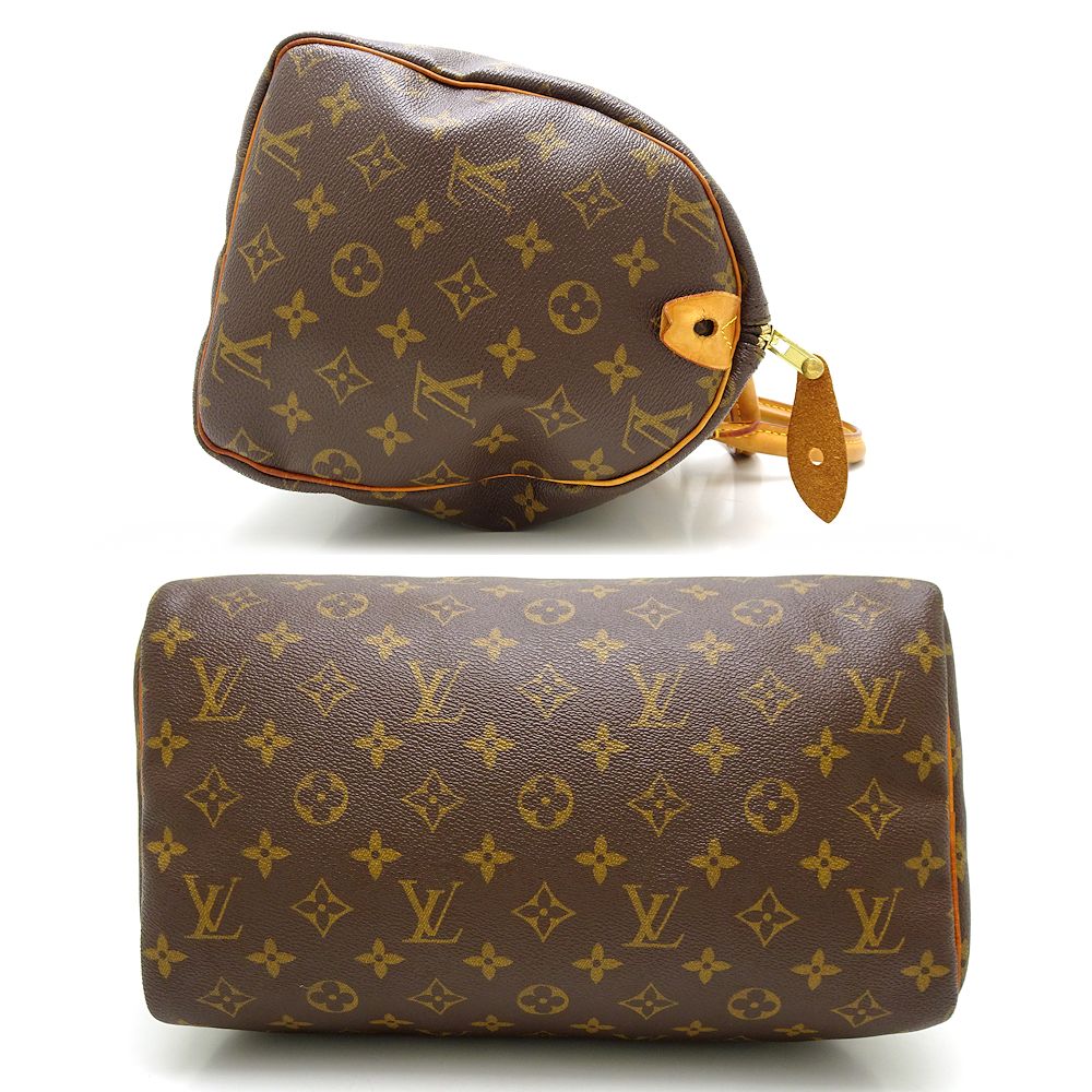 Louis Vuitton Monogram Speedy 30 Handbag Brown