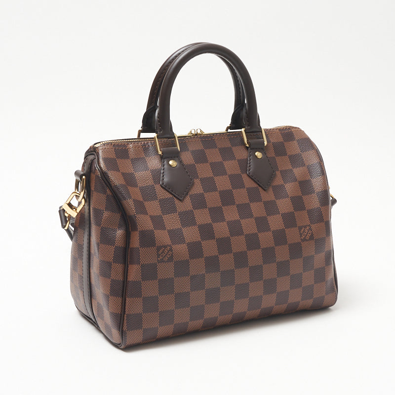Louis Vuitton Speedy Bandouliere 25 Damier Boston Bag Brown