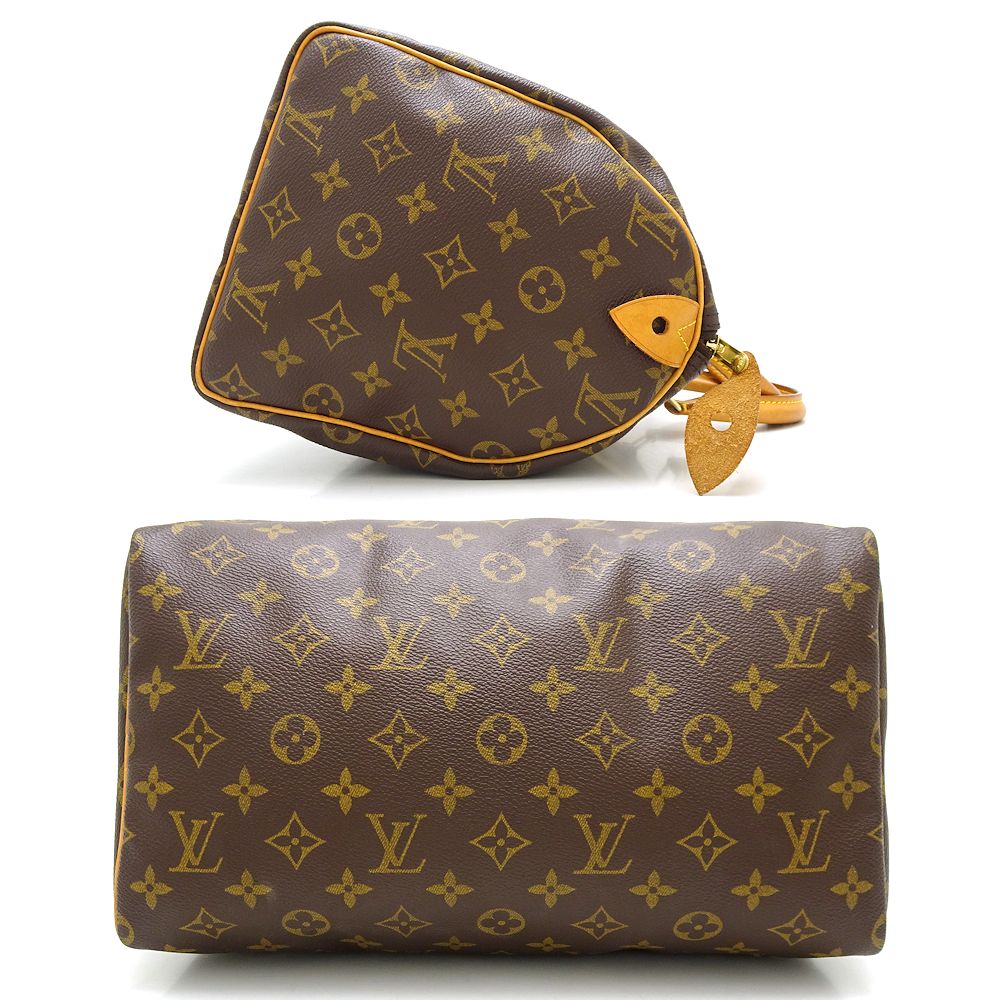 Louis Vuitton Monogram Speedy 30 Handbag Brown