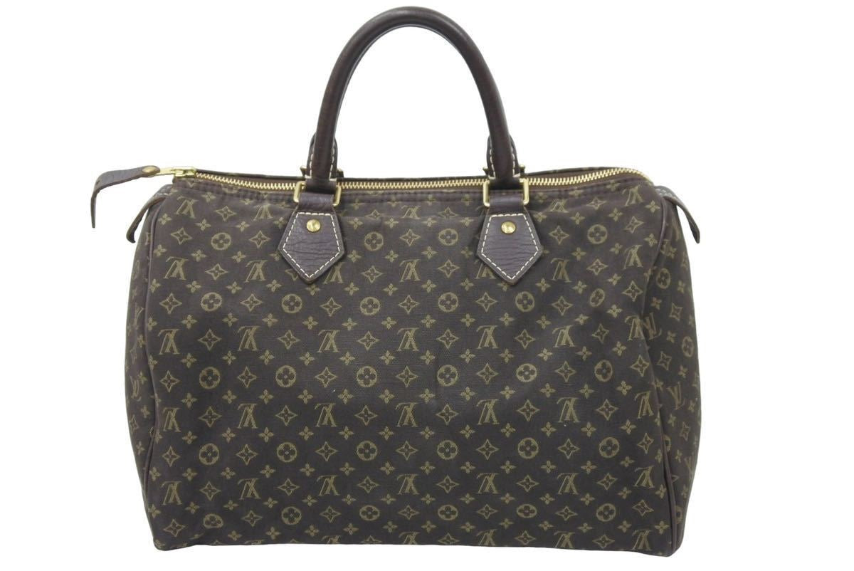Louis Vuitton Handbag Monogram Minilan Speedy 30 Canvas Ebene Brown