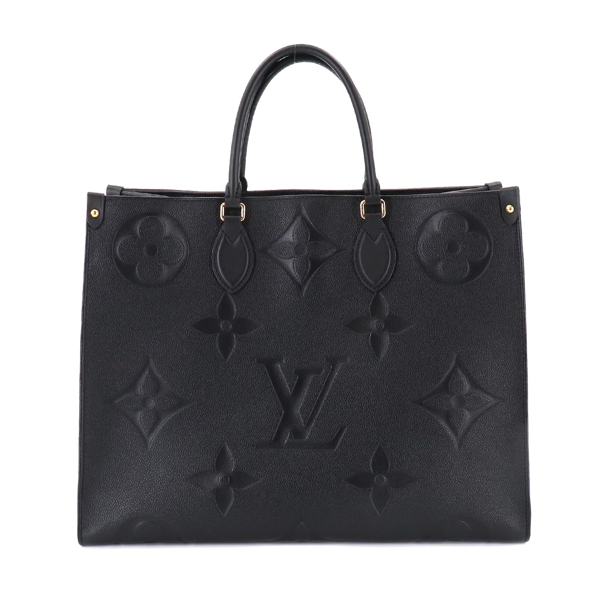 Louis Vuitton Monogram Emplant Onthego GM 2 Way Tote Shoulder Bag Noir