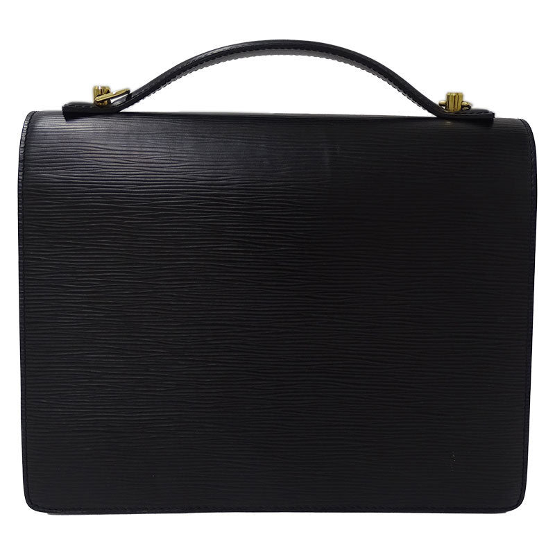 Louis Vuitton Epi Shoulder Bag Monceau Noir Black