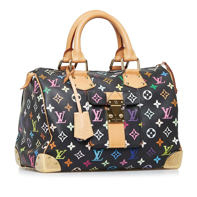 Louis Vuitton Monogram Multicolor Speedy 30 Handbag Mini Bag Black Noir