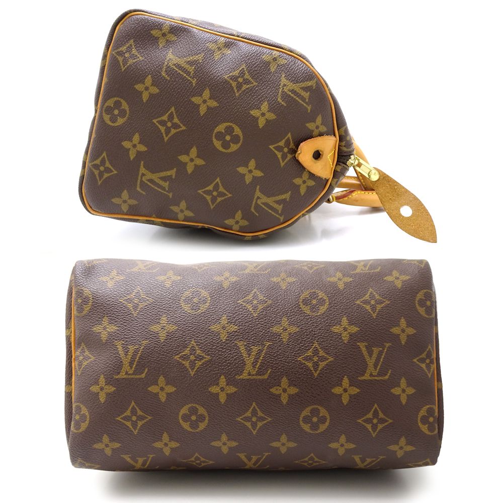 Louis Vuitton Monogram Speedy 25 Handbag Brown