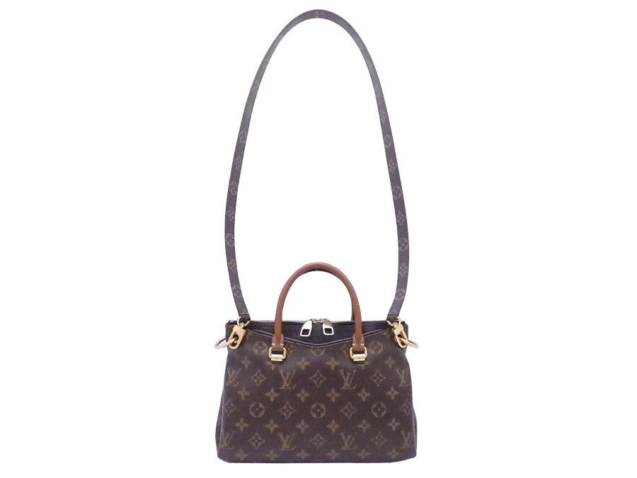 Louis Vuitton 2 Way Bag Monogram Pallas BB Handbag Shoulder Bag  Brown Monogram Canvas
