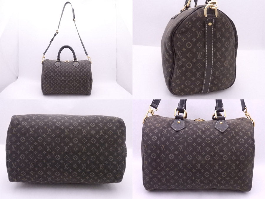 Louis Vuitton Monogram Idile Speedy Bandouliere 30 Brown Canvas Leather