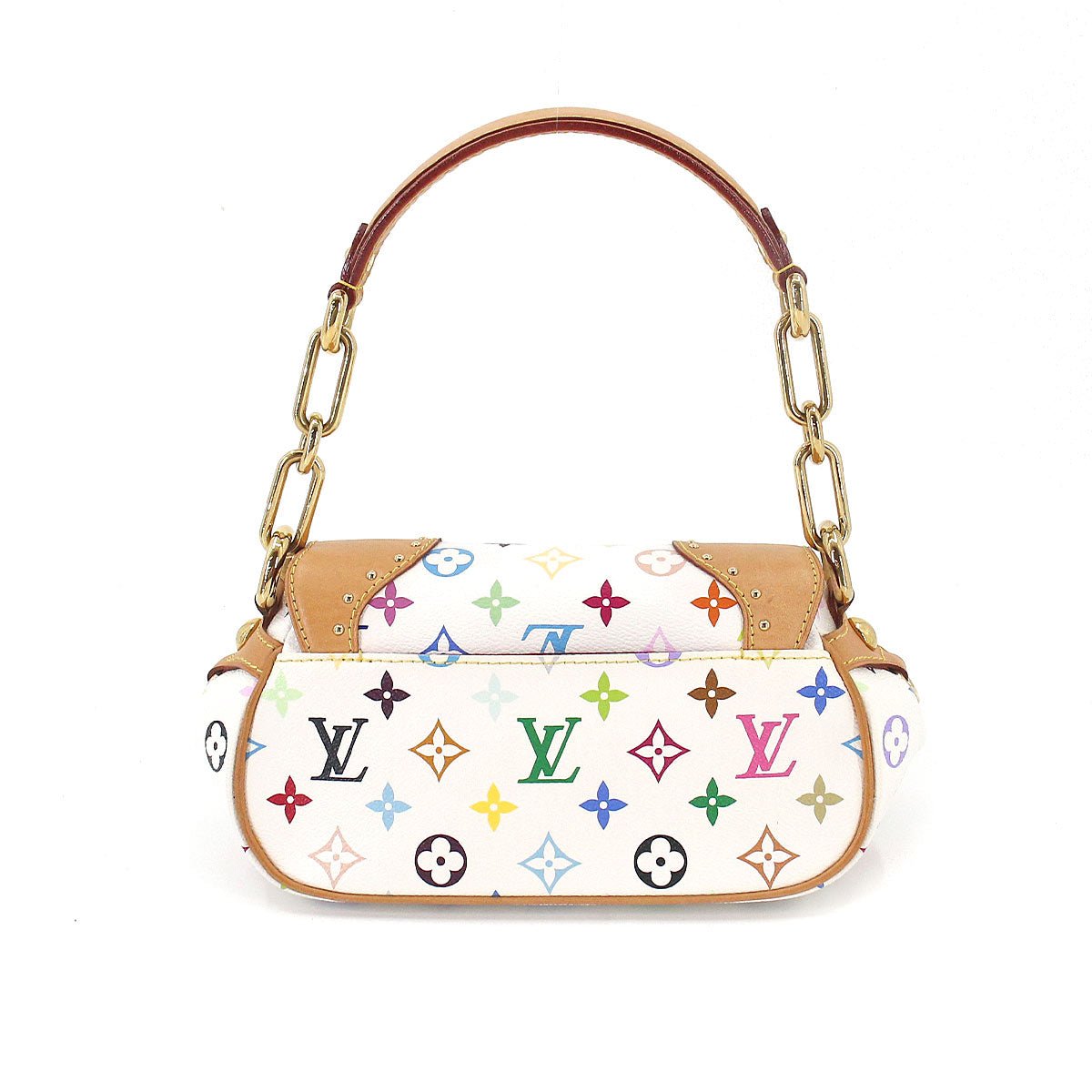 Louis Vuitton Monogram Multicolor Marilyn Hand Bag Leather Bronze White