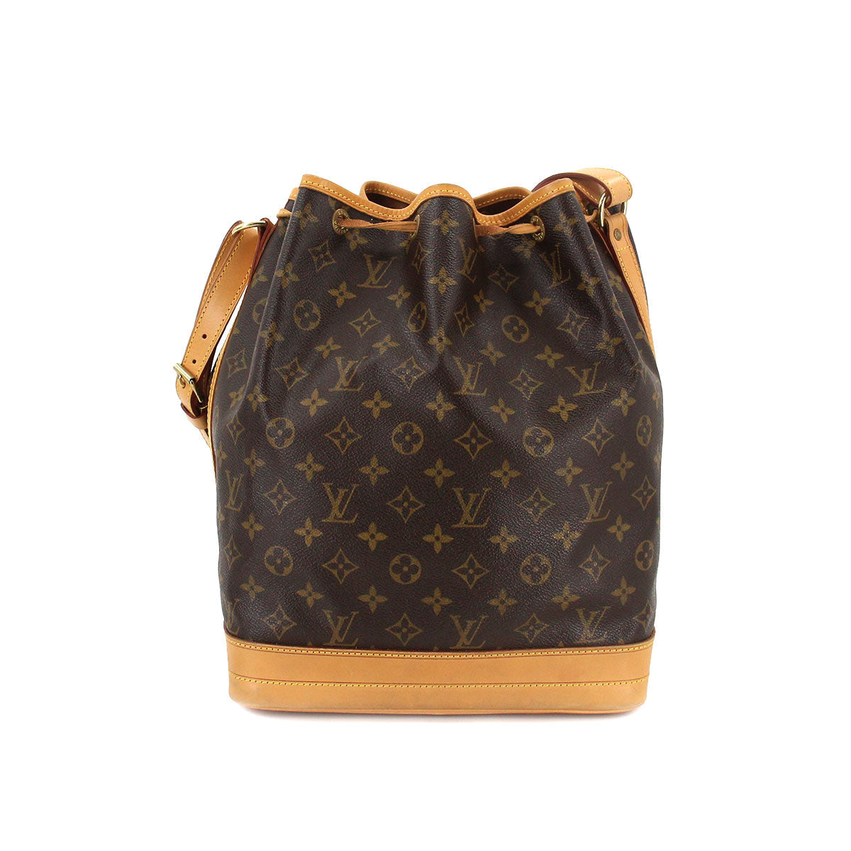 Louis Vuitton Monogram Noe Shoulder Bag Brown Gold Hardware