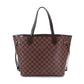 Louis Vuitton Damier Neverfull MM Ebene Series Brown Gold Metal Fittings