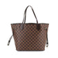 Louis Vuitton Damier Neverfull MM Tote Bag Ebene Brown