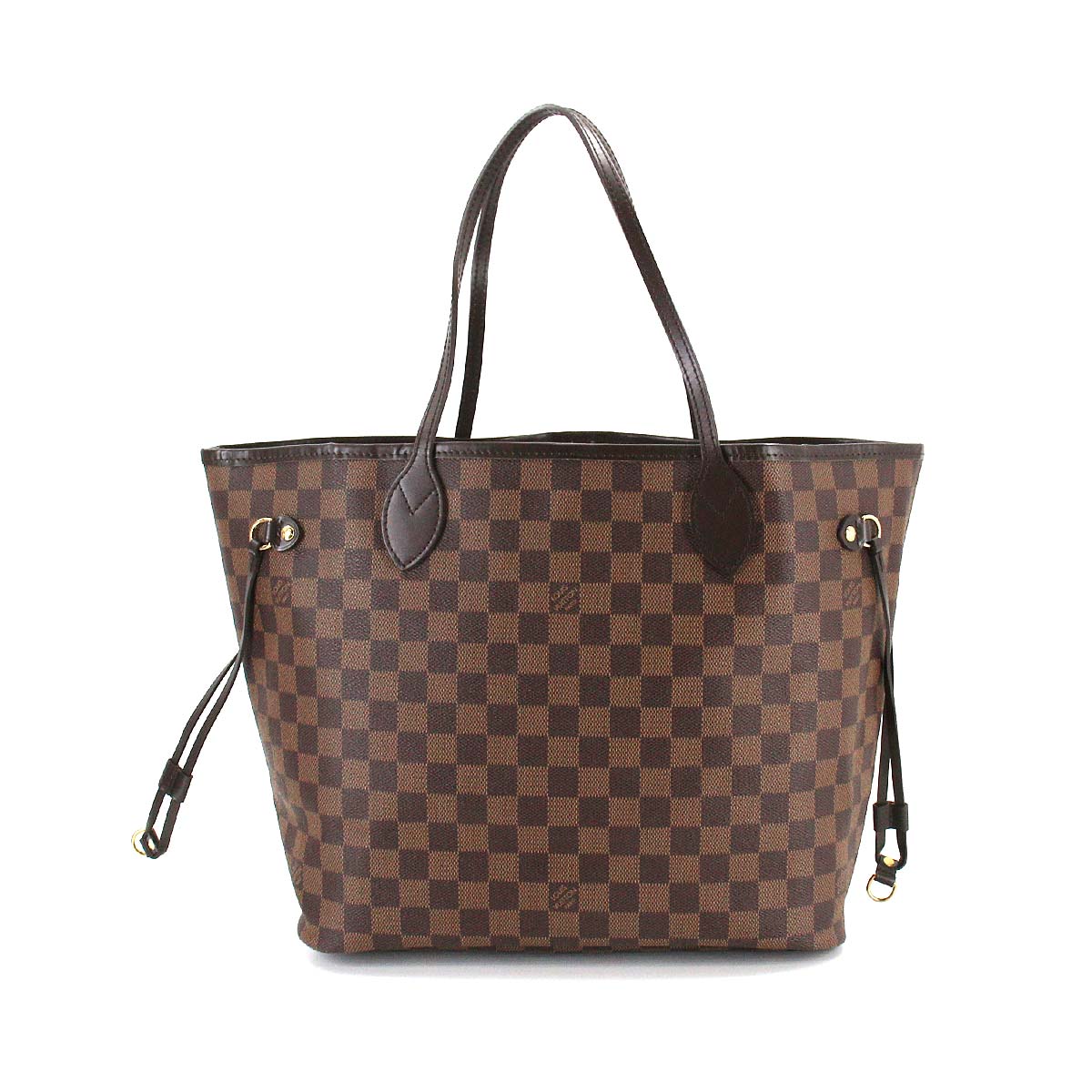 Louis Vuitton Damier Neverfull MM Tote Bag Ebene Brown