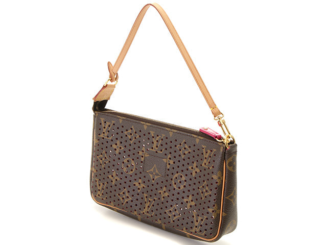 Louis Vuitton Pochette Accessoire Monogram Perfo Fuchsia