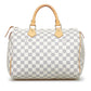 Louis Vuitton Damier Azur Speedy 30 Handbag Mini Boston Bag White