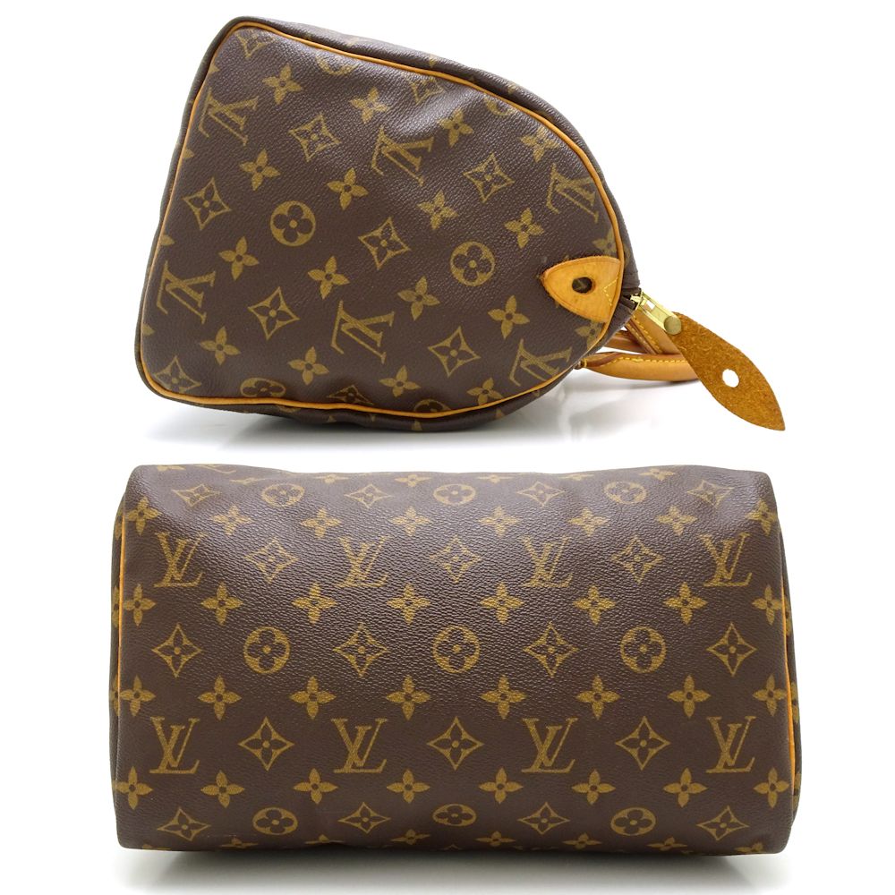 Louis Vuitton Monogram Speedy 30 Handbag Brown