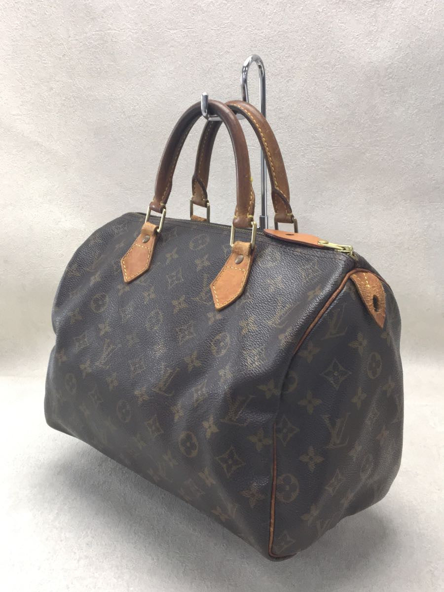 Louis Vuitton Speedy 30 Hand Bag Monogram Canvas PVC Brown