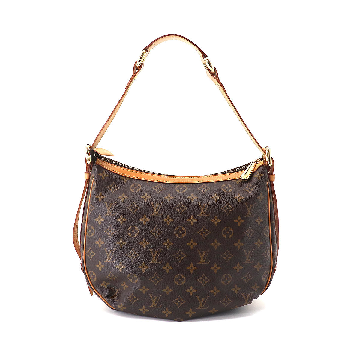 Louis Vuitton Monogram Tulum GM Shoulder Bag Brown Gold Hardware