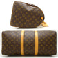 Louis Vuitton Monogram Keepall 45 Handbag Brown
