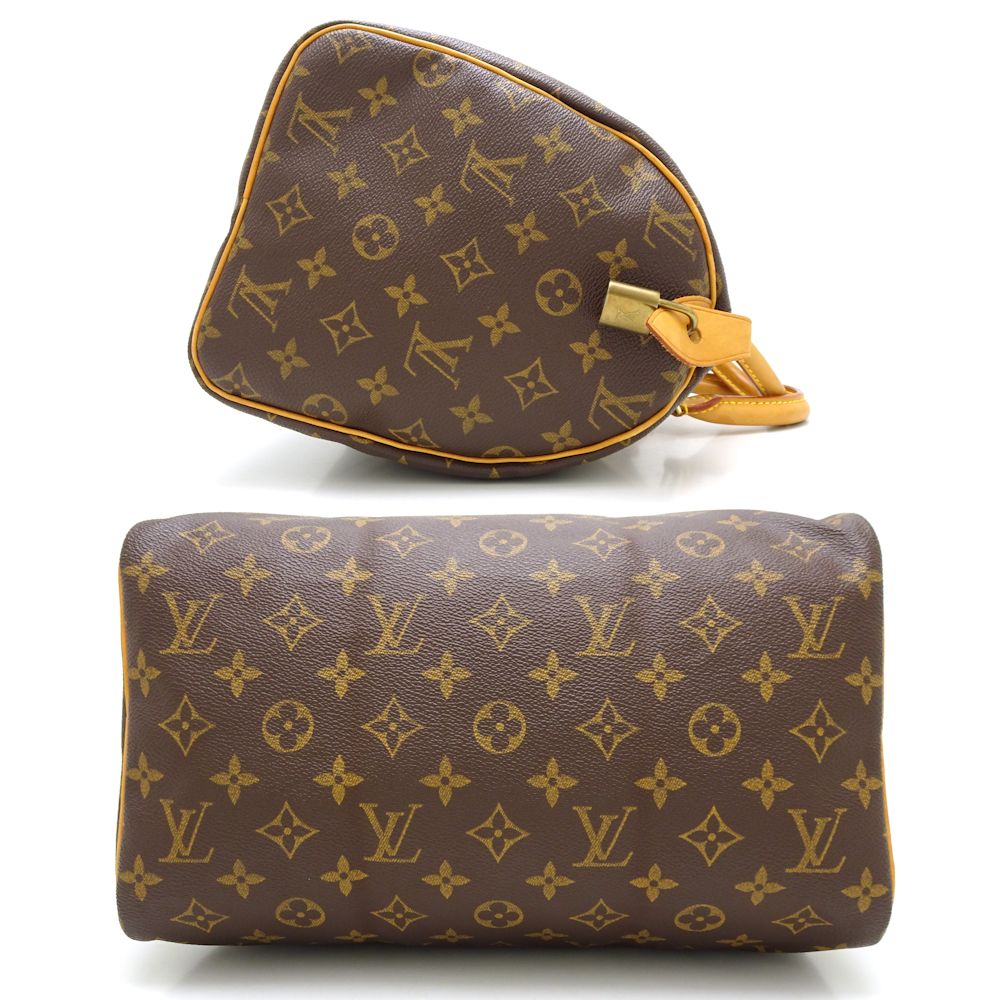 Louis Vuitton Monogram Speedy 30 Handbag Brown