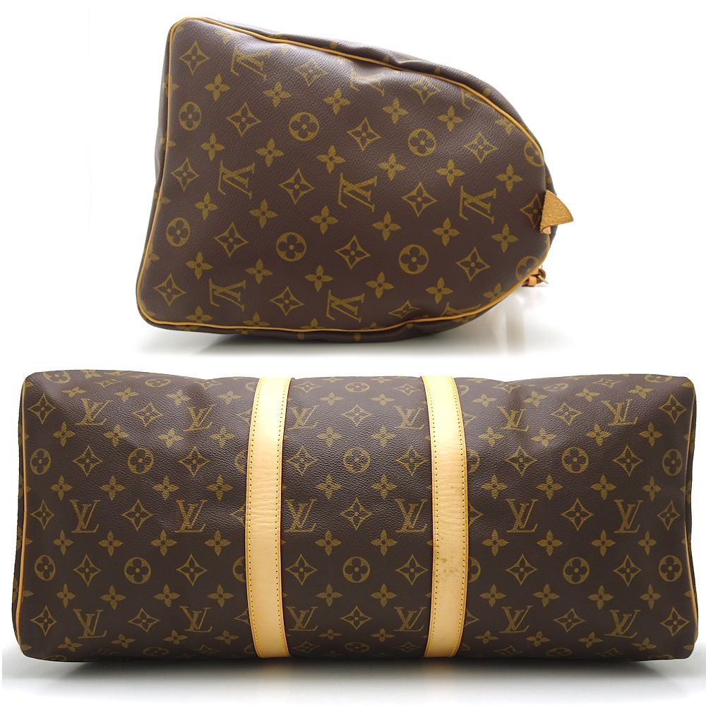 Louis Vuitton Monogram Keepall 50 Boston Bag Brown