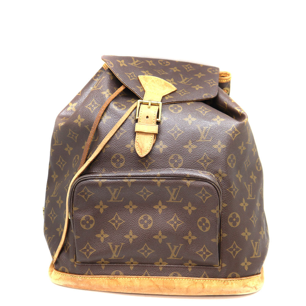 Louis Vuitton Montsouris GM Backpack Bag Monogram Canvas Brown
