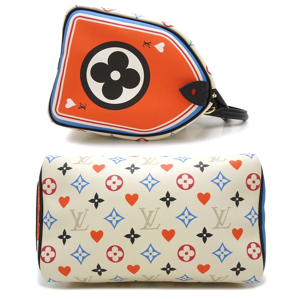 Louis Vuitton Speedy Bandouliere Game On Shoulder Bag White