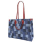 Louis Vuitton Monogram Denim On The Go GM 2 Way Bag Blue Red