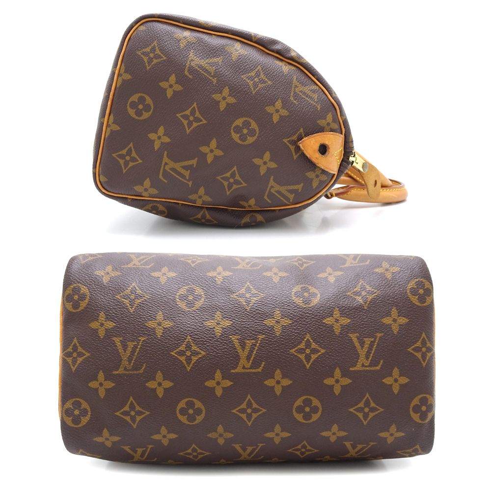 Louis Vuitton Monogram Speedy 25  Handbag Brown