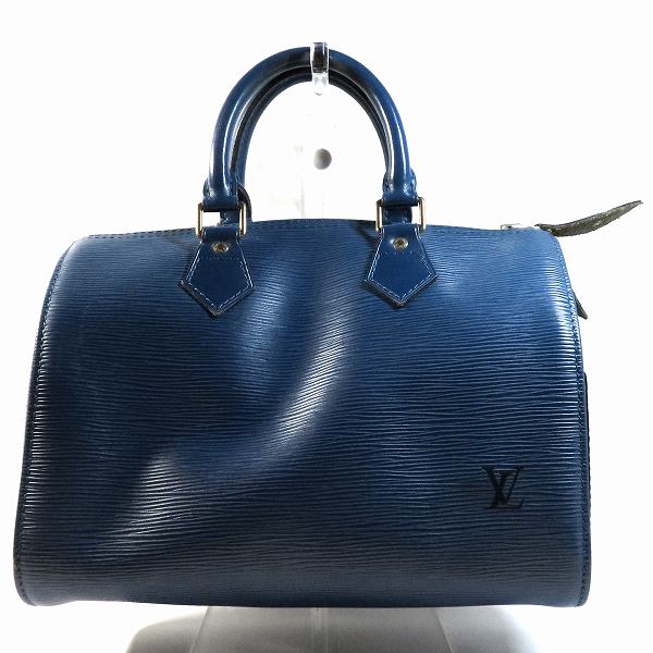 Louis Vuitton Epi Speedy 25 Bag Handbag Epi Leather Toledo Blue