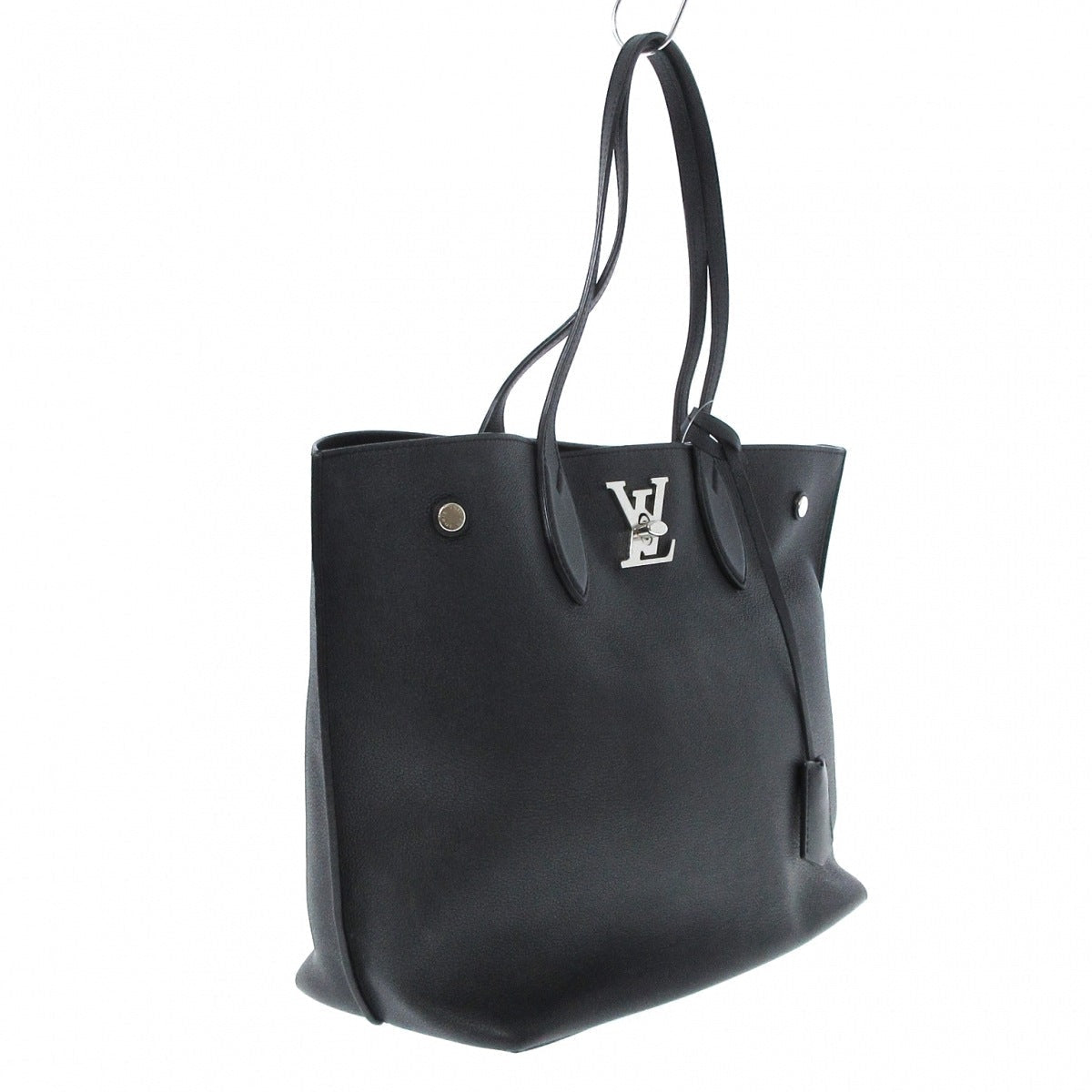 Louis Vuitton Lock Me Go Tote Bag Noir Grain Calf Leather