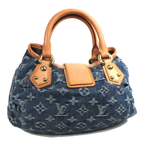 Louis Vuitton Pleaty Handbag Tote Bag Monogram Denim