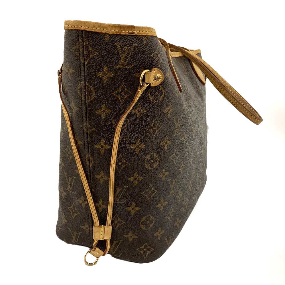 Louis Vuitton Neverfull MM Tote Bag Monogram Leather Brown Shopping Bag