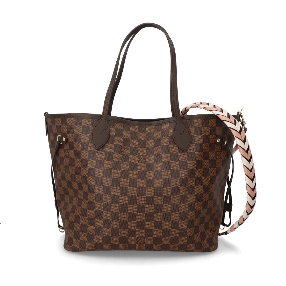 Louis Vuitton Neverfull MM Handbag Shoulder Bag Brown