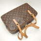 Louis Vuitton Monogram Cite GM Shoulder Bag Brown