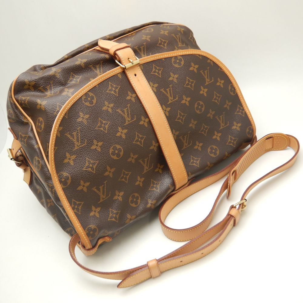 Louis Vuitton Monogram Saumur 35 Shoulder Bag Brown
