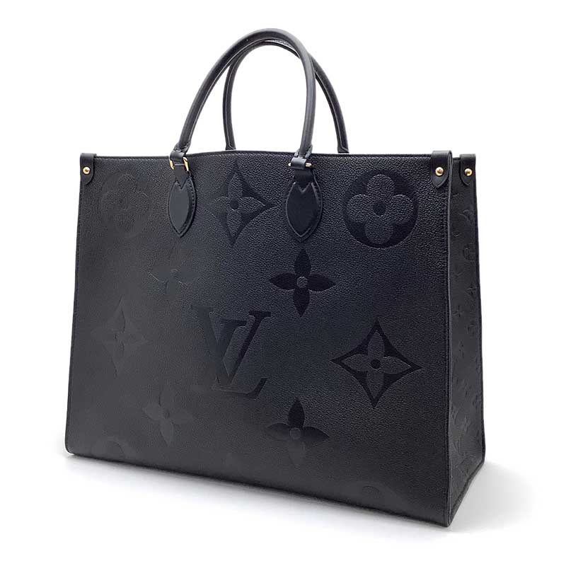 Louis Vuitton On The Go GM Monogram Implant Noir Black