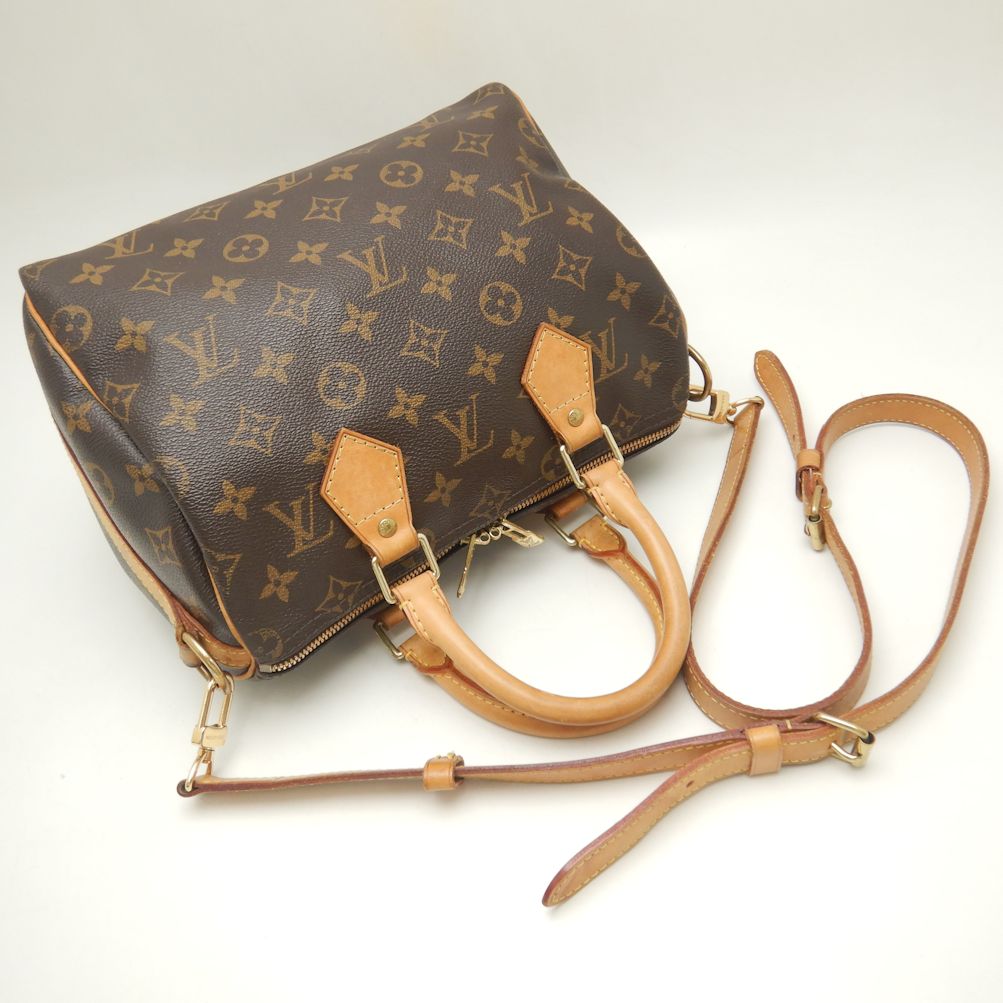 Louis Vuitton Monogram Speedy Bandouliere 25 Handbag Brown