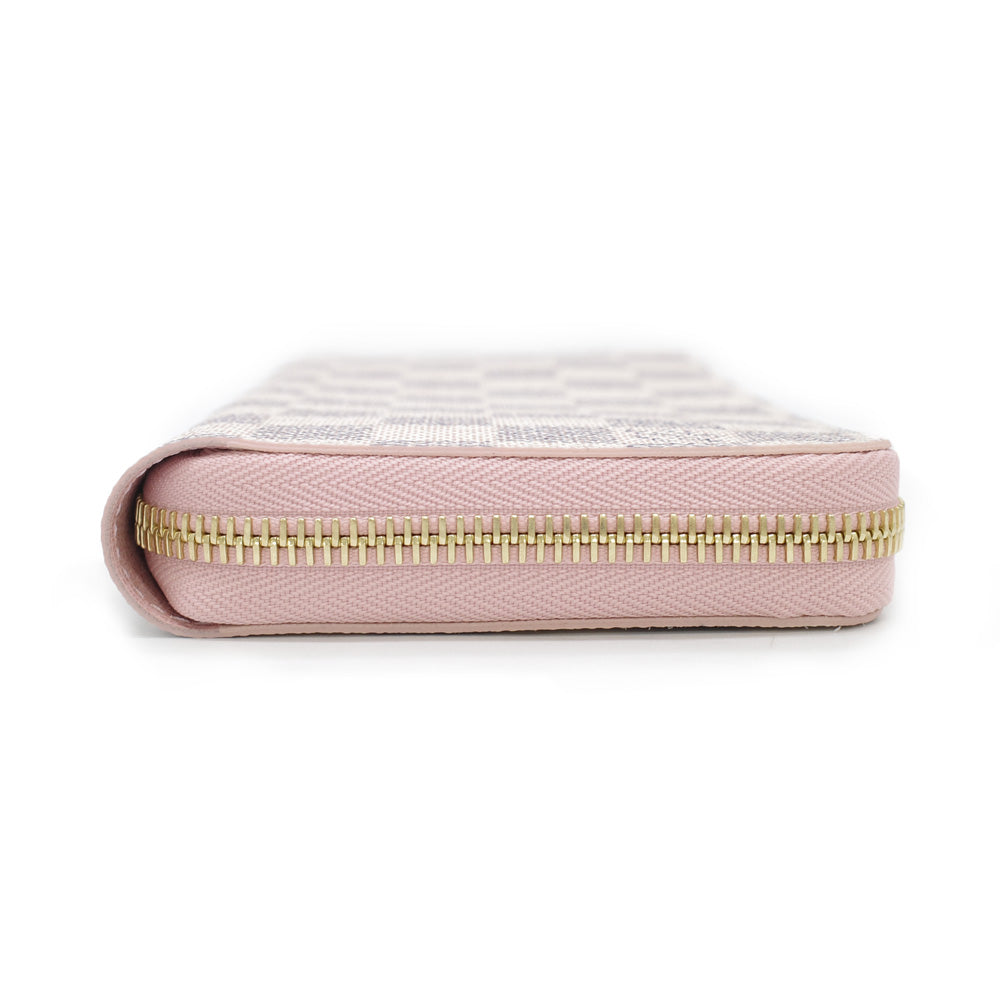 Louis Vuitton Zippy Wallet Damier Azur Rose Ballerine Long Wallet