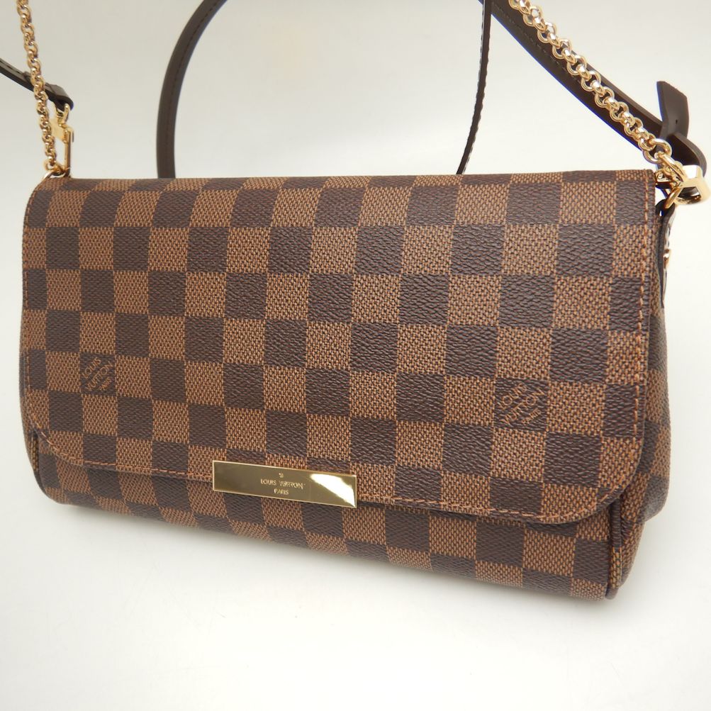 Louis Vuitton Damier Favorite MM Shoulder Bag Ebene