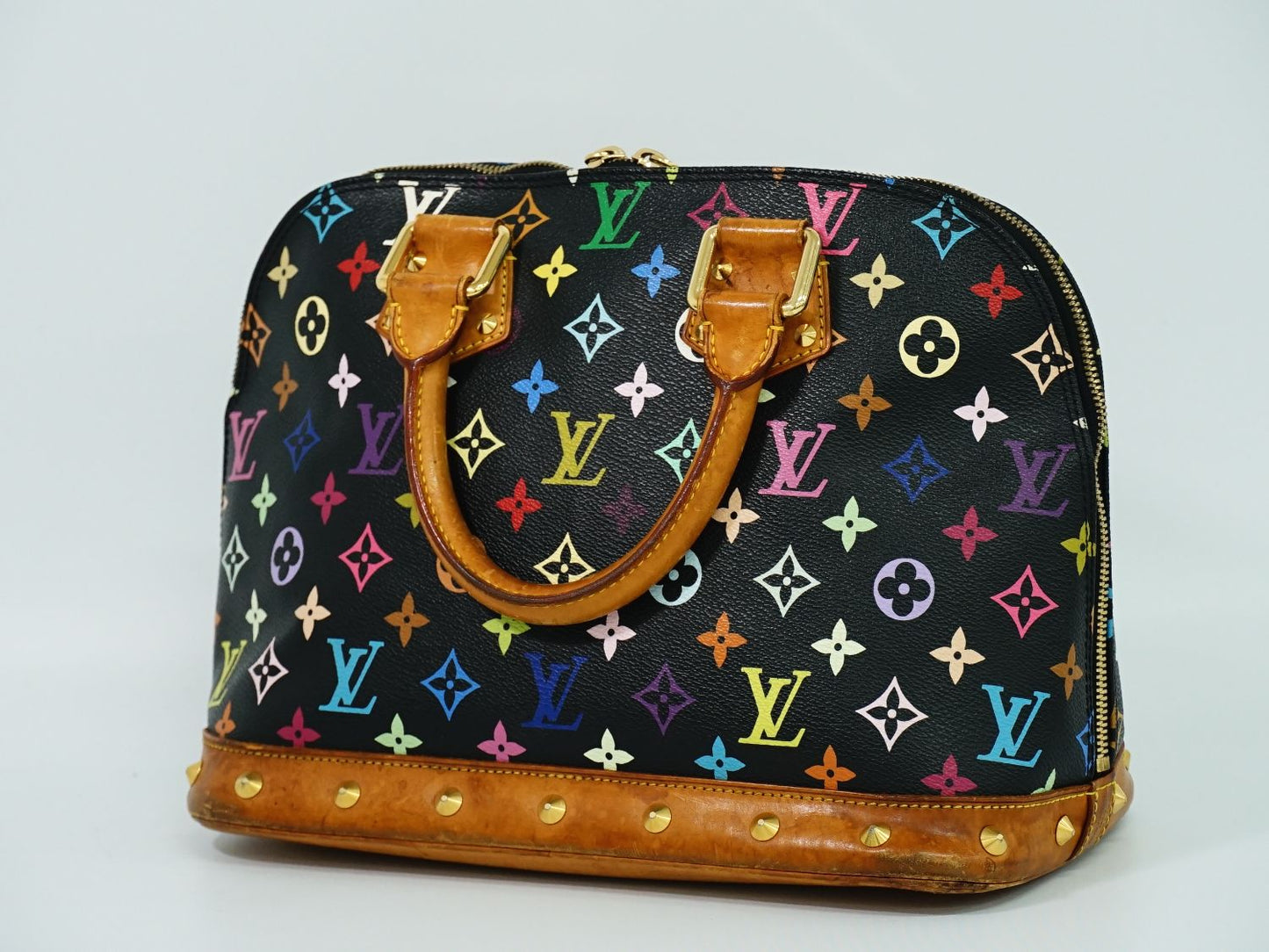 Louis Vuitton Alma PM Monogram Multicolor Handbag Noir Black