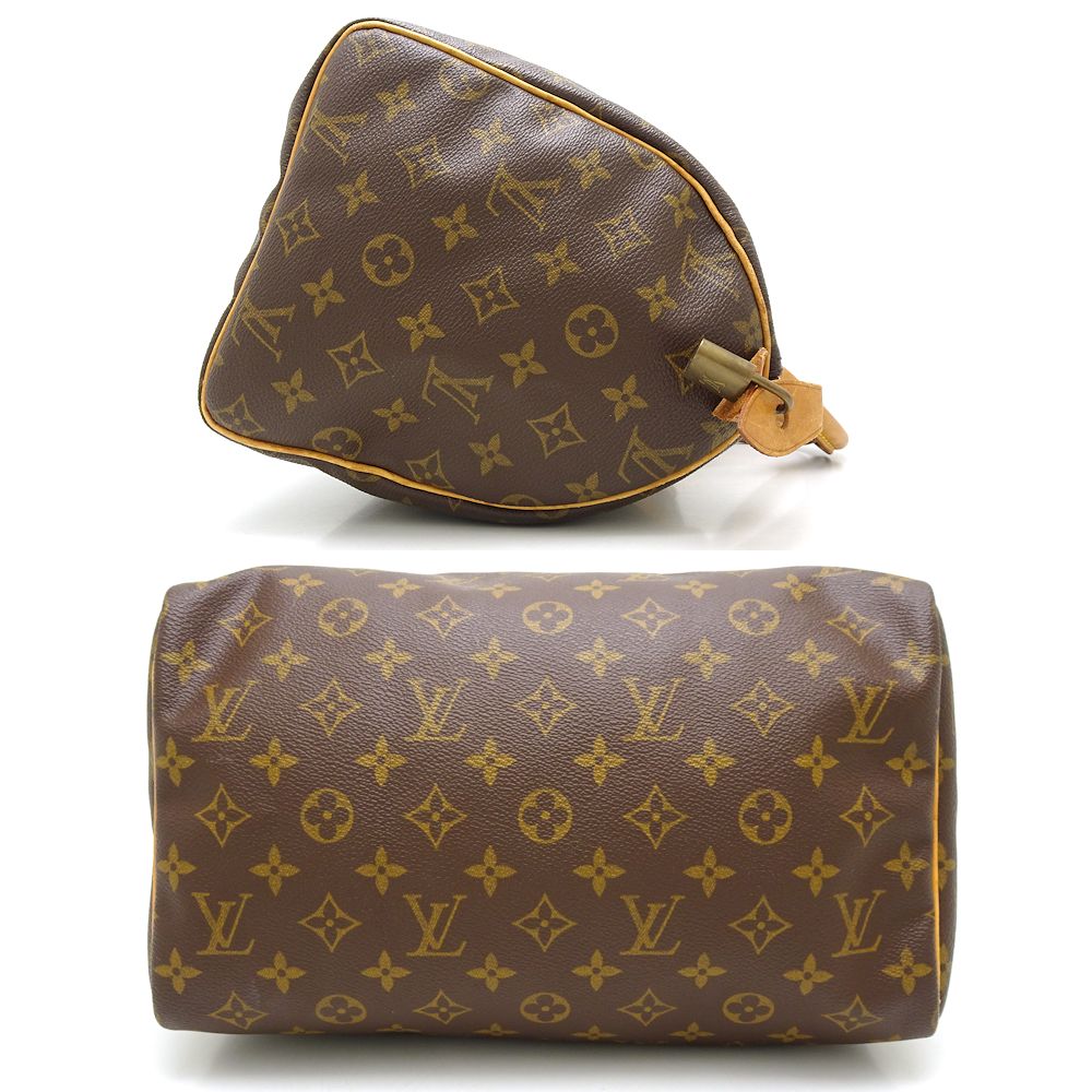 Louis Vuitton Monogram Speedy 30 Handbag Brown