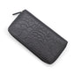 Chanel Camellia Long Wallet Black Round Fastener Lambskin Coco Mark
