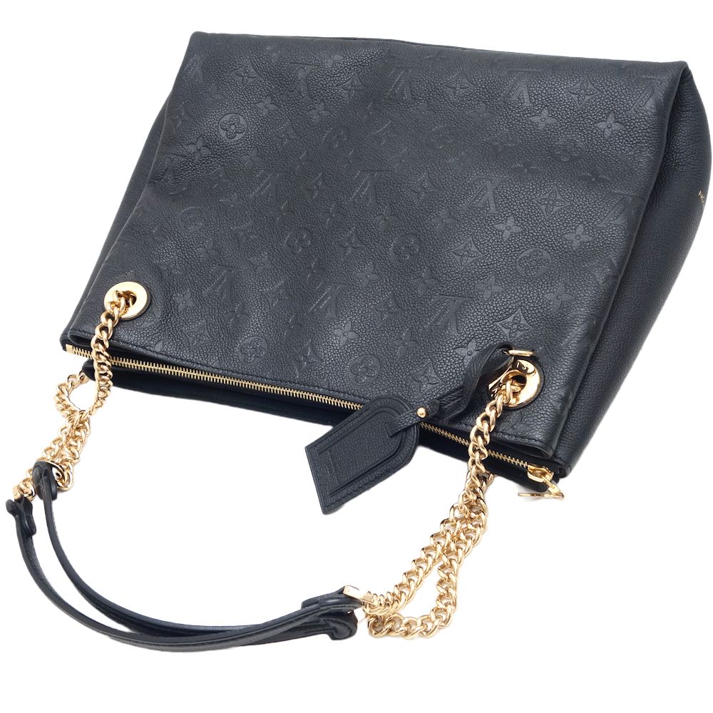 Louis Vuitton Surene MM Shoulder Bag Monogram Implant Black