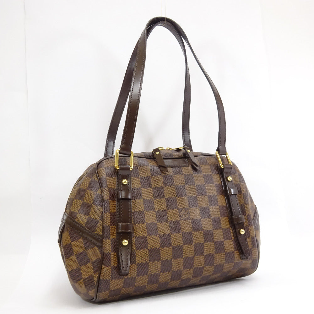 Louis Vuitton Rivington PM Shoulder Bag Brown Damier Canvas Leather