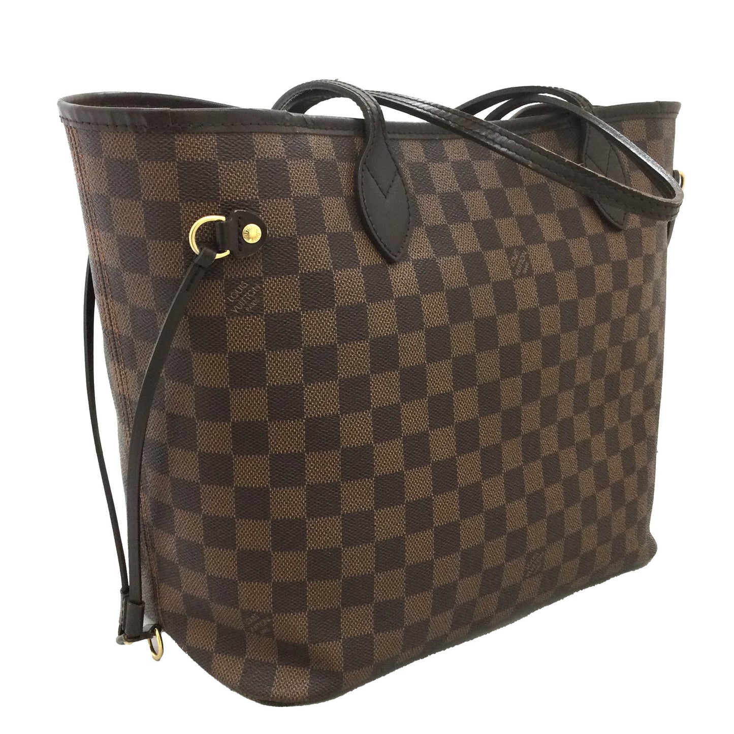 Louis Vuitton Neverfull MM Damier Ebene Brown Tote Bag Shoulder Bag