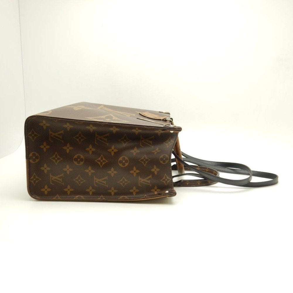 Louis Vuitton Monogram On The Go MM Giant Reverse Tote Bag Brown