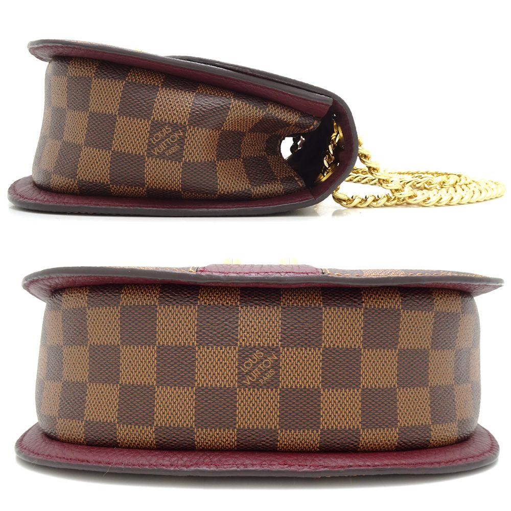 Louis Vuitton Damier Wight Bordeaux Chain Shoulder Bag